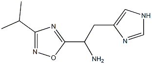 2-(1H-imidazol-4-yl)-1-[3-(propan-2-yl)-1,2,4-oxadiazol-5-yl]ethan-1-amine 구조식 이미지