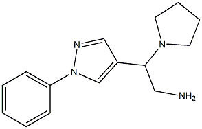 2-(1-phenyl-1H-pyrazol-4-yl)-2-pyrrolidin-1-ylethanamine Structure