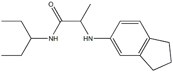 2-(2,3-dihydro-1H-inden-5-ylamino)-N-(pentan-3-yl)propanamide Structure