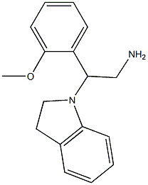 2-(2,3-dihydro-1H-indol-1-yl)-2-(2-methoxyphenyl)ethanamine 구조식 이미지