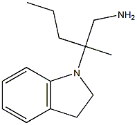 2-(2,3-dihydro-1H-indol-1-yl)-2-methylpentan-1-amine Structure