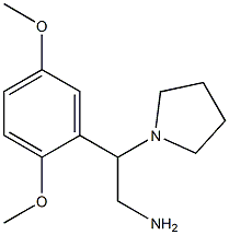 2-(2,5-dimethoxyphenyl)-2-pyrrolidin-1-ylethanamine 구조식 이미지