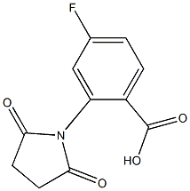 2-(2,5-dioxopyrrolidin-1-yl)-4-fluorobenzoic acid 구조식 이미지