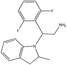 2-(2,6-difluorophenyl)-2-(2-methyl-2,3-dihydro-1H-indol-1-yl)ethan-1-amine Structure