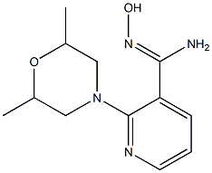 2-(2,6-dimethylmorpholin-4-yl)-N'-hydroxypyridine-3-carboximidamide 구조식 이미지