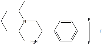 2-(2,6-dimethylpiperidin-1-yl)-1-[4-(trifluoromethyl)phenyl]ethan-1-amine 구조식 이미지
