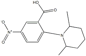 2-(2,6-dimethylpiperidin-1-yl)-5-nitrobenzoic acid Structure