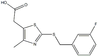 2-(2-{[(3-fluorophenyl)methyl]sulfanyl}-4-methyl-1,3-thiazol-5-yl)acetic acid 구조식 이미지
