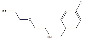2-(2-{[(4-methoxyphenyl)methyl]amino}ethoxy)ethan-1-ol 구조식 이미지