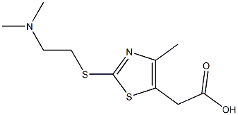 2-(2-{[2-(dimethylamino)ethyl]sulfanyl}-4-methyl-1,3-thiazol-5-yl)acetic acid Structure