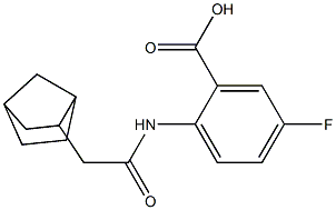 2-(2-{bicyclo[2.2.1]heptan-2-yl}acetamido)-5-fluorobenzoic acid 구조식 이미지