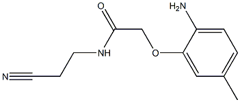 2-(2-amino-5-methylphenoxy)-N-(2-cyanoethyl)acetamide Structure