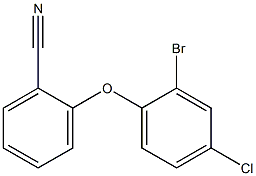 2-(2-bromo-4-chlorophenoxy)benzonitrile Structure