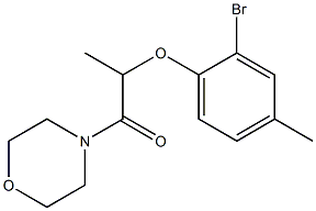 2-(2-bromo-4-methylphenoxy)-1-(morpholin-4-yl)propan-1-one Structure