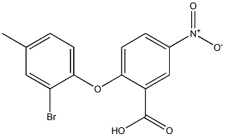 2-(2-bromo-4-methylphenoxy)-5-nitrobenzoic acid 구조식 이미지