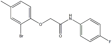 2-(2-bromo-4-methylphenoxy)-N-(4-fluorophenyl)acetamide Structure