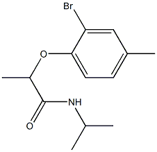 2-(2-bromo-4-methylphenoxy)-N-(propan-2-yl)propanamide Structure