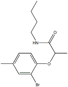 2-(2-bromo-4-methylphenoxy)-N-butylpropanamide 구조식 이미지