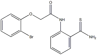 2-(2-bromophenoxy)-N-(2-carbamothioylphenyl)acetamide Structure