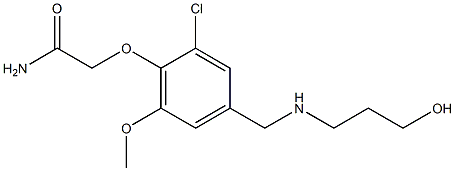 2-(2-chloro-4-{[(3-hydroxypropyl)amino]methyl}-6-methoxyphenoxy)acetamide 구조식 이미지