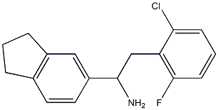 2-(2-chloro-6-fluorophenyl)-1-(2,3-dihydro-1H-inden-5-yl)ethan-1-amine Structure