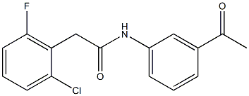 2-(2-chloro-6-fluorophenyl)-N-(3-acetylphenyl)acetamide Structure