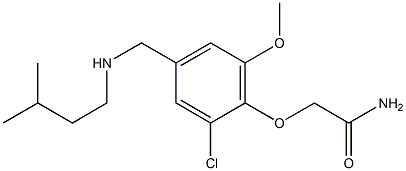 2-(2-chloro-6-methoxy-4-{[(3-methylbutyl)amino]methyl}phenoxy)acetamide Structure