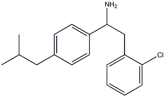 2-(2-chlorophenyl)-1-[4-(2-methylpropyl)phenyl]ethan-1-amine 구조식 이미지