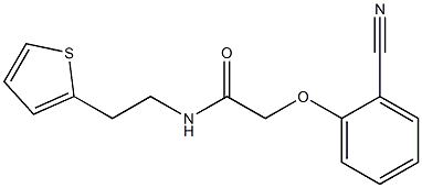 2-(2-cyanophenoxy)-N-(2-thien-2-ylethyl)acetamide 구조식 이미지