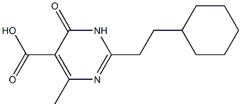 2-(2-cyclohexylethyl)-4-methyl-6-oxo-1,6-dihydropyrimidine-5-carboxylic acid 구조식 이미지