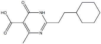 2-(2-cyclohexylethyl)-4-methyl-6-oxo-1,6-dihydropyrimidine-5-carboxylic acid Structure