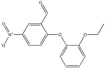 2-(2-ethoxyphenoxy)-5-nitrobenzaldehyde Structure