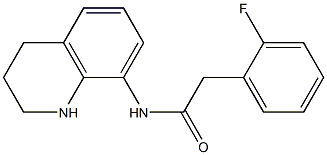 2-(2-fluorophenyl)-N-(1,2,3,4-tetrahydroquinolin-8-yl)acetamide 구조식 이미지