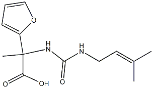 2-(2-furyl)-2-({[(3-methylbut-2-enyl)amino]carbonyl}amino)propanoic acid 구조식 이미지