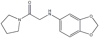 2-(2H-1,3-benzodioxol-5-ylamino)-1-(pyrrolidin-1-yl)ethan-1-one Structure