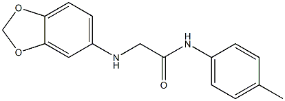 2-(2H-1,3-benzodioxol-5-ylamino)-N-(4-methylphenyl)acetamide 구조식 이미지