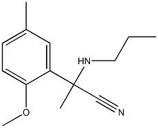 2-(2-methoxy-5-methylphenyl)-2-(propylamino)propanenitrile Structure