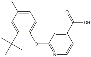 2-(2-tert-butyl-4-methylphenoxy)pyridine-4-carboxylic acid Structure