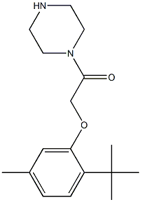 2-(2-tert-butyl-5-methylphenoxy)-1-(piperazin-1-yl)ethan-1-one Structure