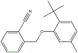 2-(2-tert-butyl-5-methylphenoxymethyl)benzonitrile 구조식 이미지