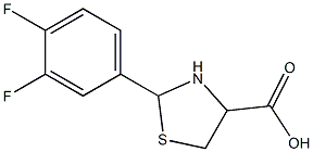 2-(3,4-difluorophenyl)-1,3-thiazolidine-4-carboxylic acid 구조식 이미지
