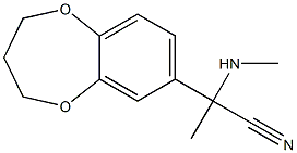 2-(3,4-dihydro-2H-1,5-benzodioxepin-7-yl)-2-(methylamino)propanenitrile Structure