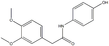 2-(3,4-dimethoxyphenyl)-N-(4-hydroxyphenyl)acetamide 구조식 이미지