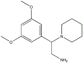 2-(3,5-dimethoxyphenyl)-2-(piperidin-1-yl)ethan-1-amine Structure