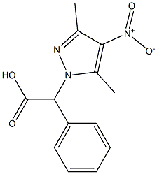 2-(3,5-dimethyl-4-nitro-1H-pyrazol-1-yl)-2-phenylacetic acid 구조식 이미지