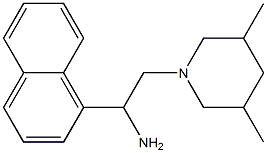 2-(3,5-dimethylpiperidin-1-yl)-1-(naphthalen-1-yl)ethan-1-amine 구조식 이미지