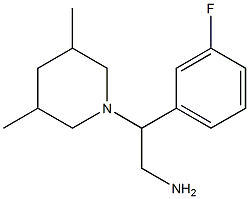 2-(3,5-dimethylpiperidin-1-yl)-2-(3-fluorophenyl)ethanamine Structure