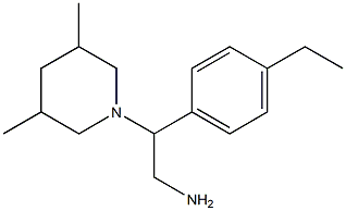 2-(3,5-dimethylpiperidin-1-yl)-2-(4-ethylphenyl)ethan-1-amine 구조식 이미지