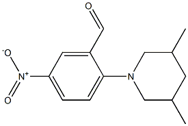 2-(3,5-dimethylpiperidin-1-yl)-5-nitrobenzaldehyde 구조식 이미지
