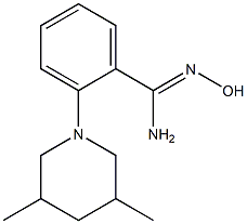 2-(3,5-dimethylpiperidin-1-yl)-N'-hydroxybenzene-1-carboximidamide 구조식 이미지